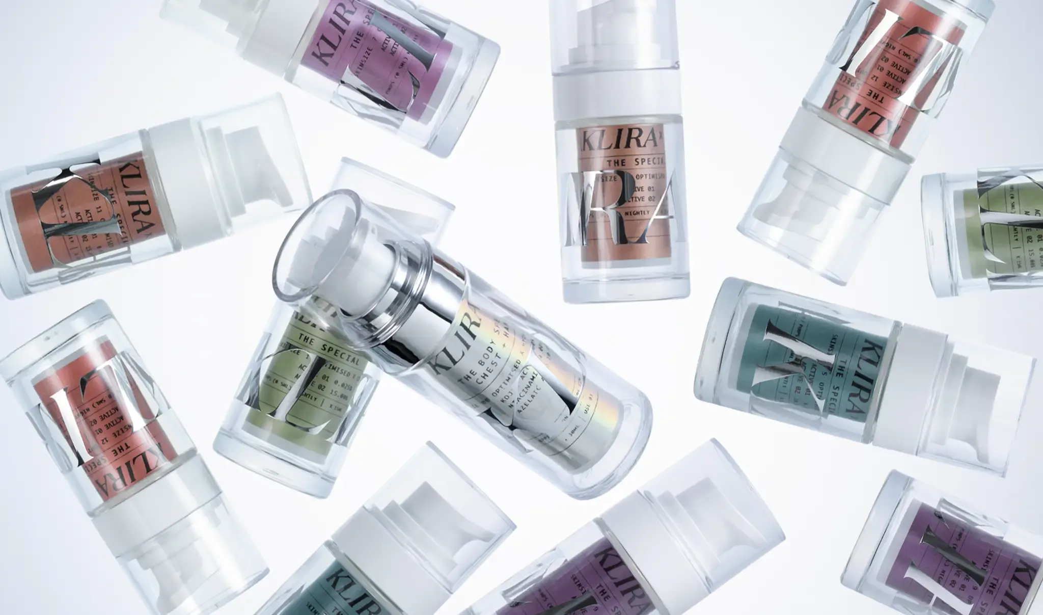 klira.skin image showing bottles of their product